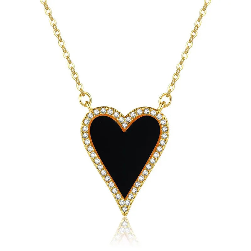 Pave Black Heart